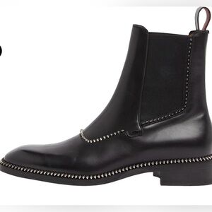 Christian Louboutin cocoriclou Black Leather Men's Boots